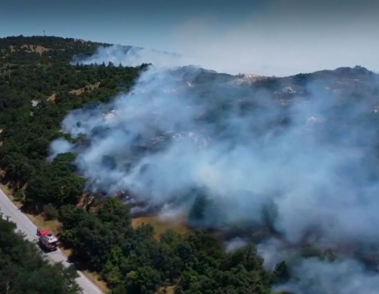 Овладяха пожара на българо-турската граница