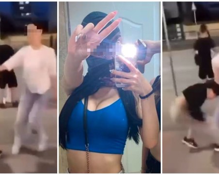 Битата тийнейджърка в Кючука се появи в нов клип, този път тя налага и рита момиче ВИДЕО