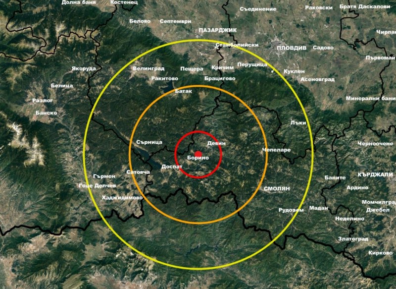 Леко земетресение в Смолянско, минути по-късно трус удари Турция