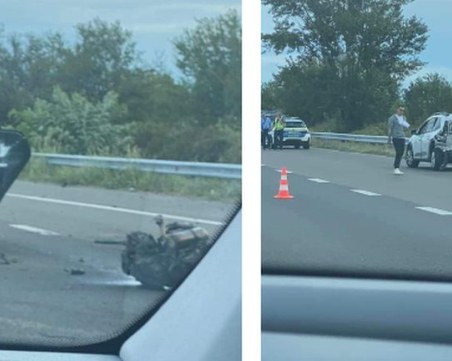 Жестока катастрофа на магистралата към Пловдив, линейки са на място