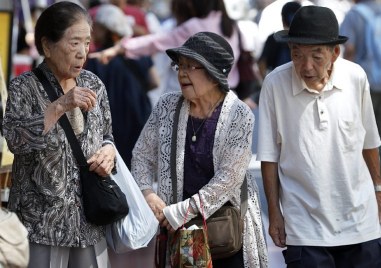 Броят на хората в Япония на възраст над 100 години