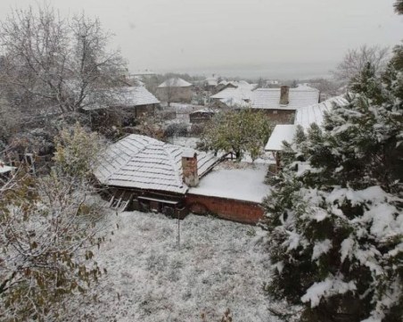 Първи сняг вали в някои части на страната