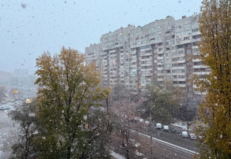 Първи сняг в София, магистрала 