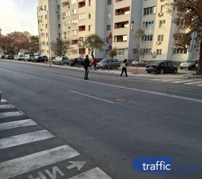 Деца и възрастни се хвърлят пред колите на пловдивски булевард, пешеходната пътека им била далеч