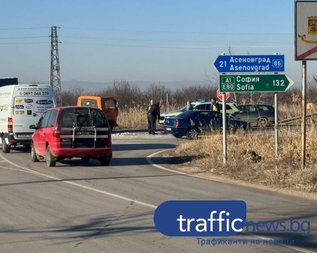 Катастрофа затруднява движението на Околовръстното на Пловдив