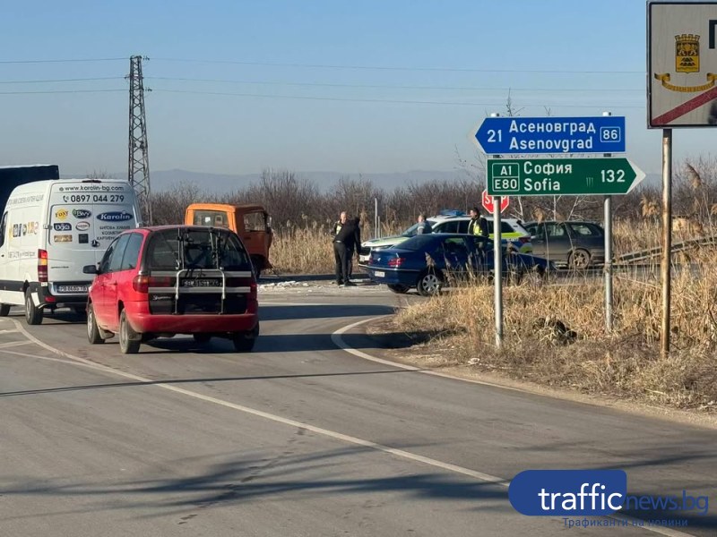 Катастрофа затруднява движението на Околовръстното на Пловдив