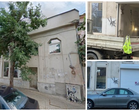 Обезобразиха сграда в центъра на Пловдив, за да си направят незаконен гараж