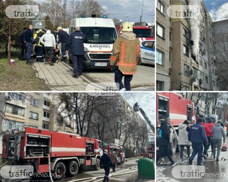 Реанимират мъж и жена след големия пожар в Смирненски, още двама са обгазени