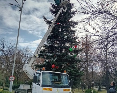 Сакатлък! Вишка отказа да свали служители, демонтирали коледната украса в Пловдив СНИМКИ