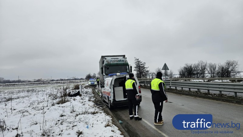 КАТ и ДАИ проверяват тирове и камиони в Пловдив и областта, спряха шофьори с износени гуми и неизправни светлини