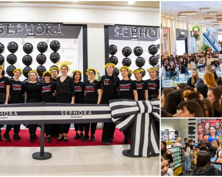 Бляскаво откриване на Sephora в Plovdiv Plaza Mall, дълга опашка се изви пред магазина