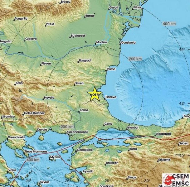 Регистрираха земетресение в Бургаско