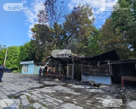 Пожар пред Окръжна болница, горя бившо заведение