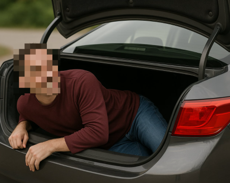 Тийнейджъри с опасно забавление: Возят се в багажника на дрифтещ автомобил