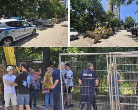 Жива верига и полиция  - пловдивчани на протест заради жилищен комплекс в „бивша” зелена площ