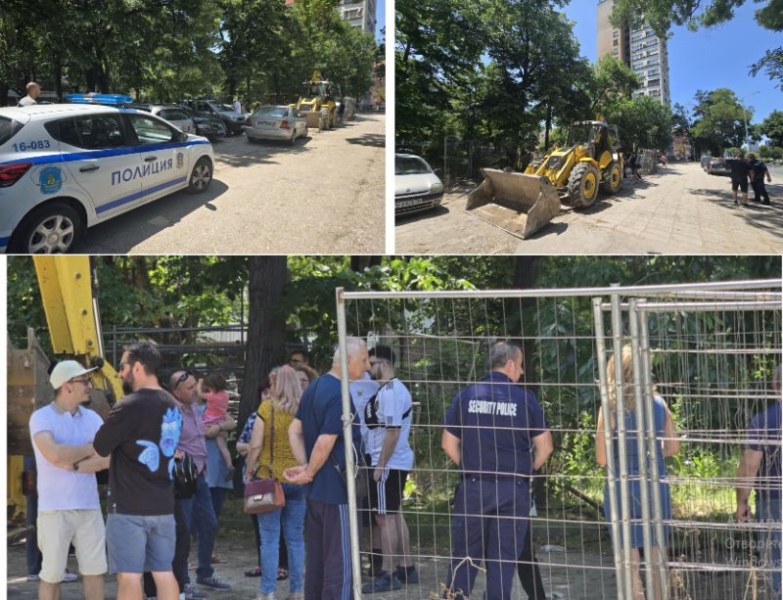 Жива верига и полиция  - пловдивчани на протест заради жилищен комплекс в „бивша” зелена площ