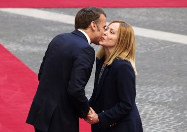 Премиерът на Италия Джорджа Мелони посрещна в Рим президента на Франция Еманюел