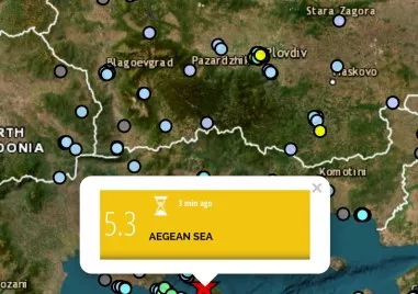 Земетресение в Егейско море беше усетено у нас