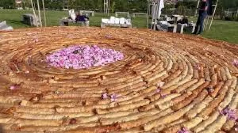 Най-дългата вита баница с рози в страната показват в Казанлък