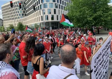 Хиляди блокираха центъра на Брюксел в пропалестински протест