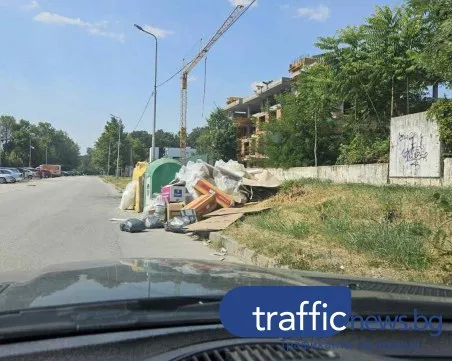Улица в един от най-застрояваните райони в Пловдив заприлича на бунище, не е чистено от седмица
