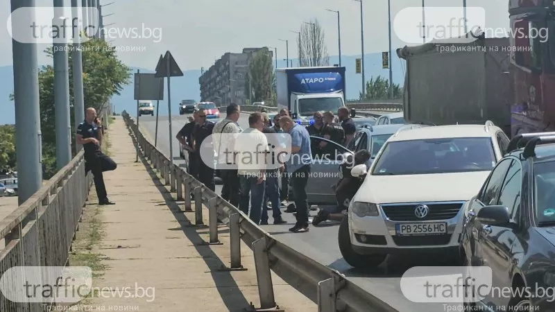 Показен арест след гонка и стрелба в Пловдив ВИДЕО