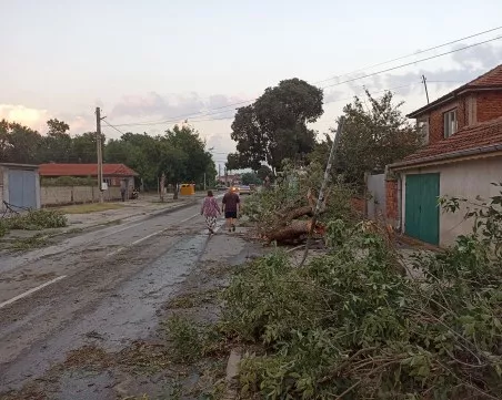 Раковски след силната буря, порой и градушка СНИМКИ
