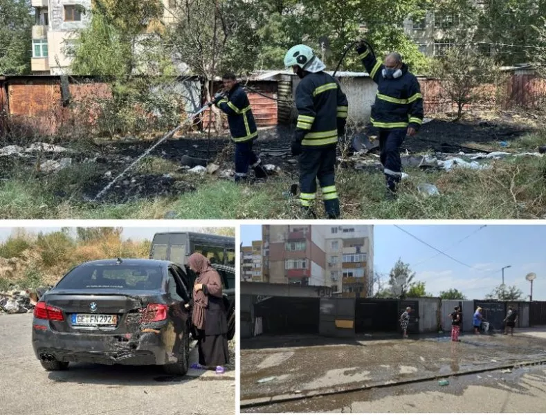 Пожар погълна няколко гаража в Столипиново, ново БМВ се размина на косъм от пламъците
