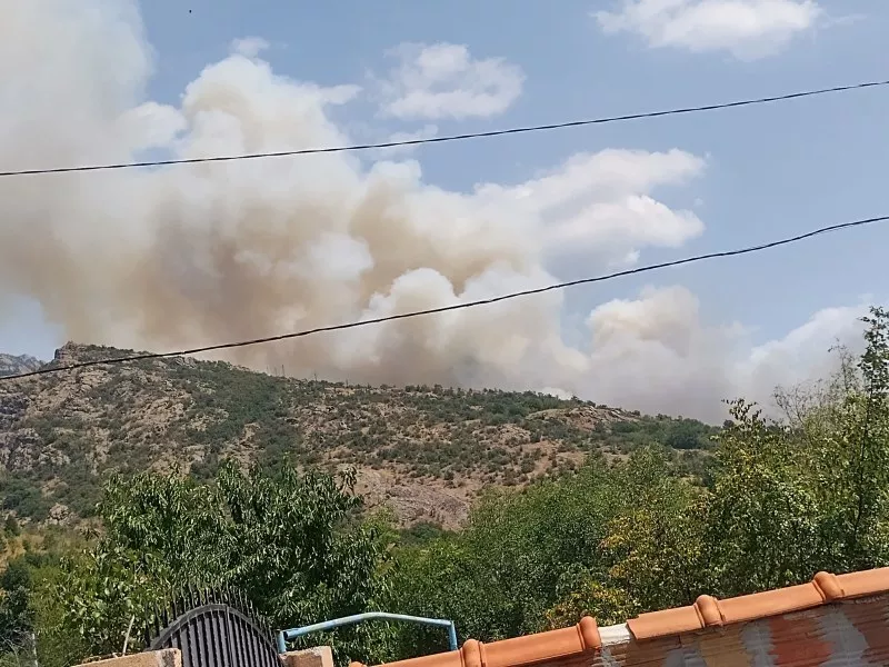 Голям пожар избухна край Сливен, военни се включиха в гасенето