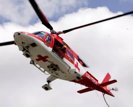 Медицински хеликоптер транспортира от Видин до София мъж с тежка травма на главата