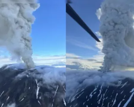 След земетресението от 8,8 в Камчатка: Вулкан изригна в Русия след 600 г. затишие