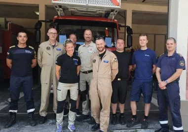 Екипът от Швеция  който пристигна по линия на Механизма за гражданска