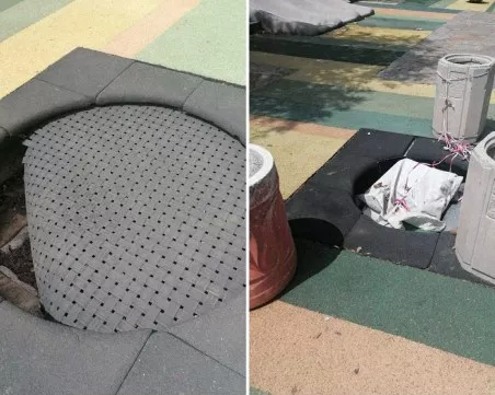 Скъсани батути и скитници под носа на Общинска охрана на Бунарджика