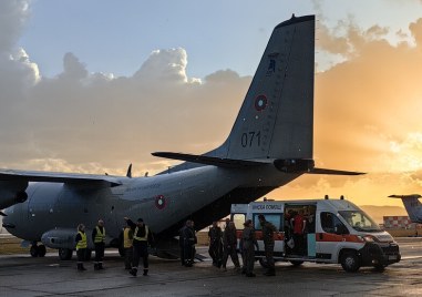 С военнотранспортен самолет C 27J Spartan на Военновъздушните сили е транспортирано