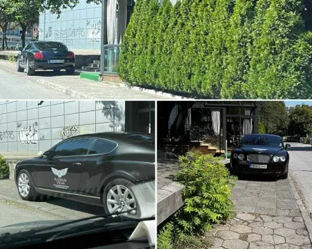 Карам Бентли – паркирам, където пожелая! Софиянец блокира тротоар в Гагарин с лимузина