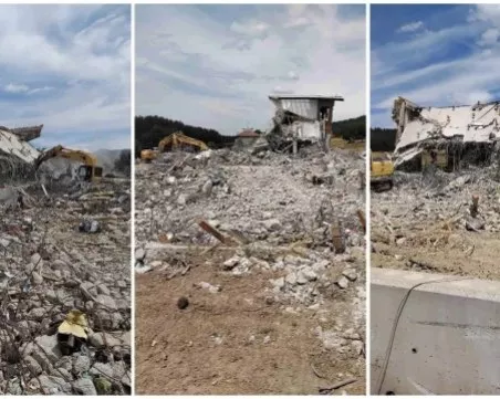 Събориха незаконния хотел на Румен Гайтански - Вълка на яз. Изкър