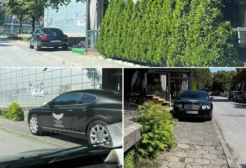 Карам Бентли – паркирам, където пожелая! Софиянец блокира тротоар в Гагарин с лимузина