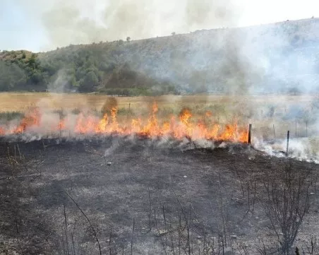 Възрастен мъж нарочно предизвика три пожара край Хасково, дразнели го сухите треви