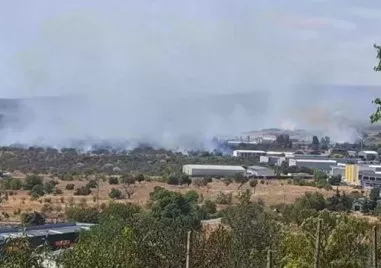 Пожар бушува край Аксаково близо до АМ Хемус, има изгорели постройки
