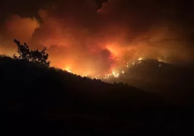 Около 100 служители от пожарните служби горските стопанства военни и