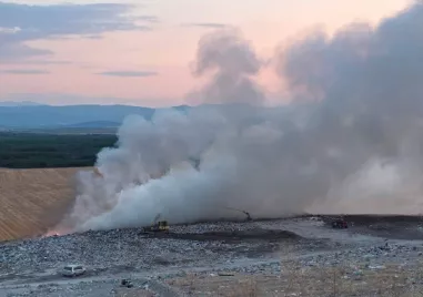 След пожара на територията на Депото за неопасни отпадъци и