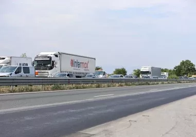Възстановено е движението при 127 ми км на автомагистрала Тракия в
