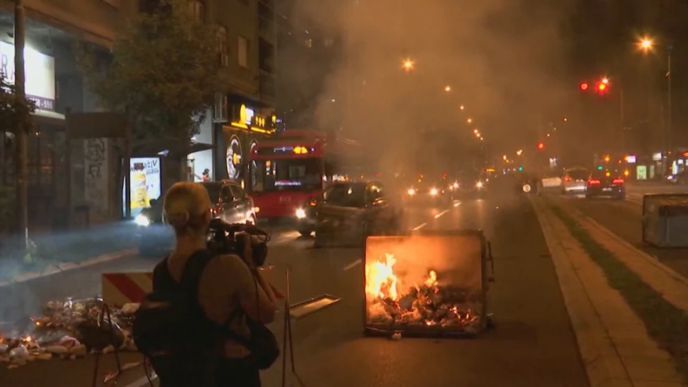 Поредна нощ на протести в Сърбия