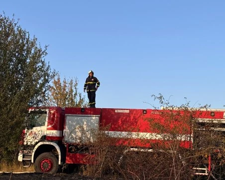 Пожар гори между Стралджа и 