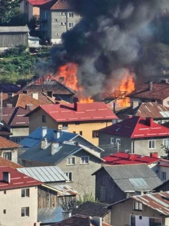 3 къщи и 7 стопански сгради изгоряха при пожар в Сърница