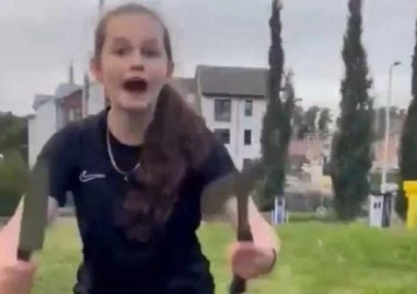 12-годишно момиче размаха нож и брадва срещу българин в Шотландия ВИДЕО
