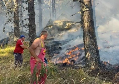 Военни помагат за гасенето на пожара в Национален парк Рила