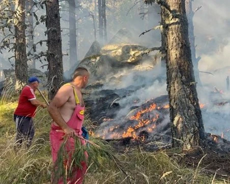 Военни помагат за гасенето на пожара в Национален парк Рила