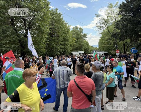 Протестиращ е задържан по време на демонстрация пред портала на ВМЗ-Сопот