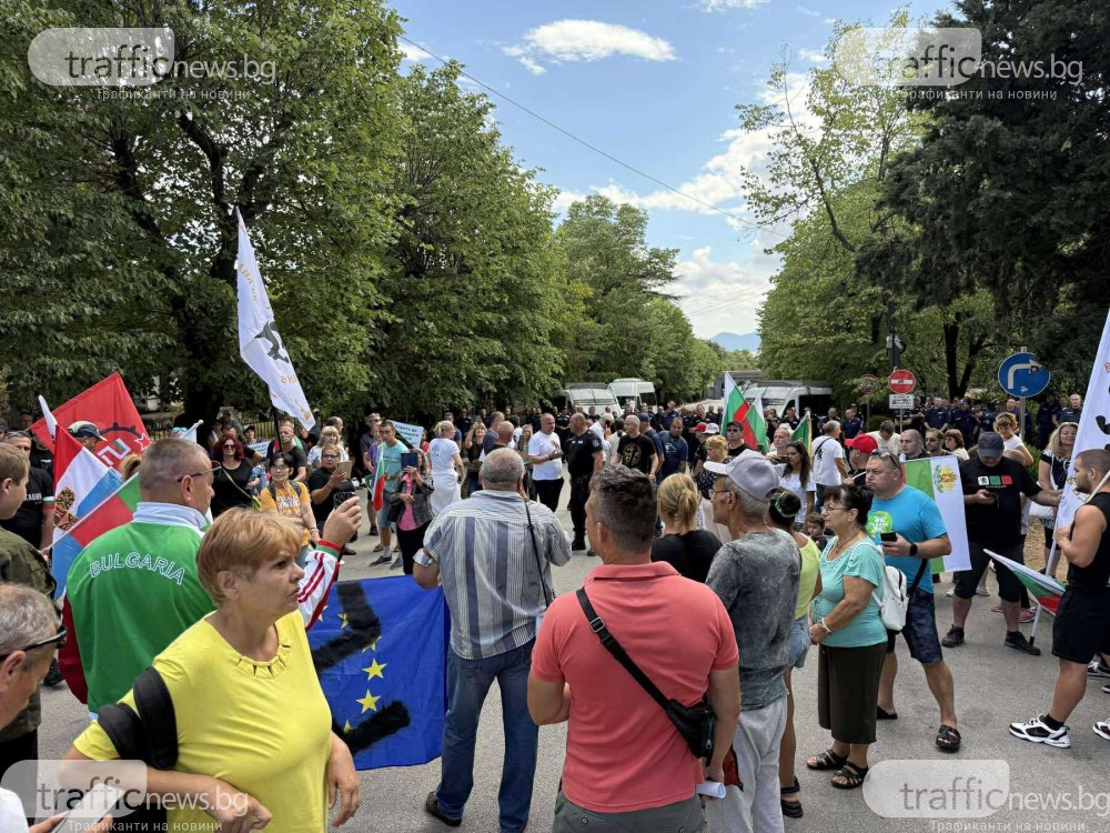 Протестиращ е задържан по време на демонстрация пред портала на ВМЗ-Сопот